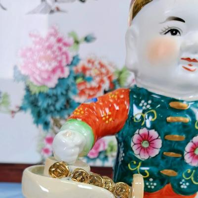 tượng sứ, tượng em bé tài vận, tượng trang trí nhà cửa